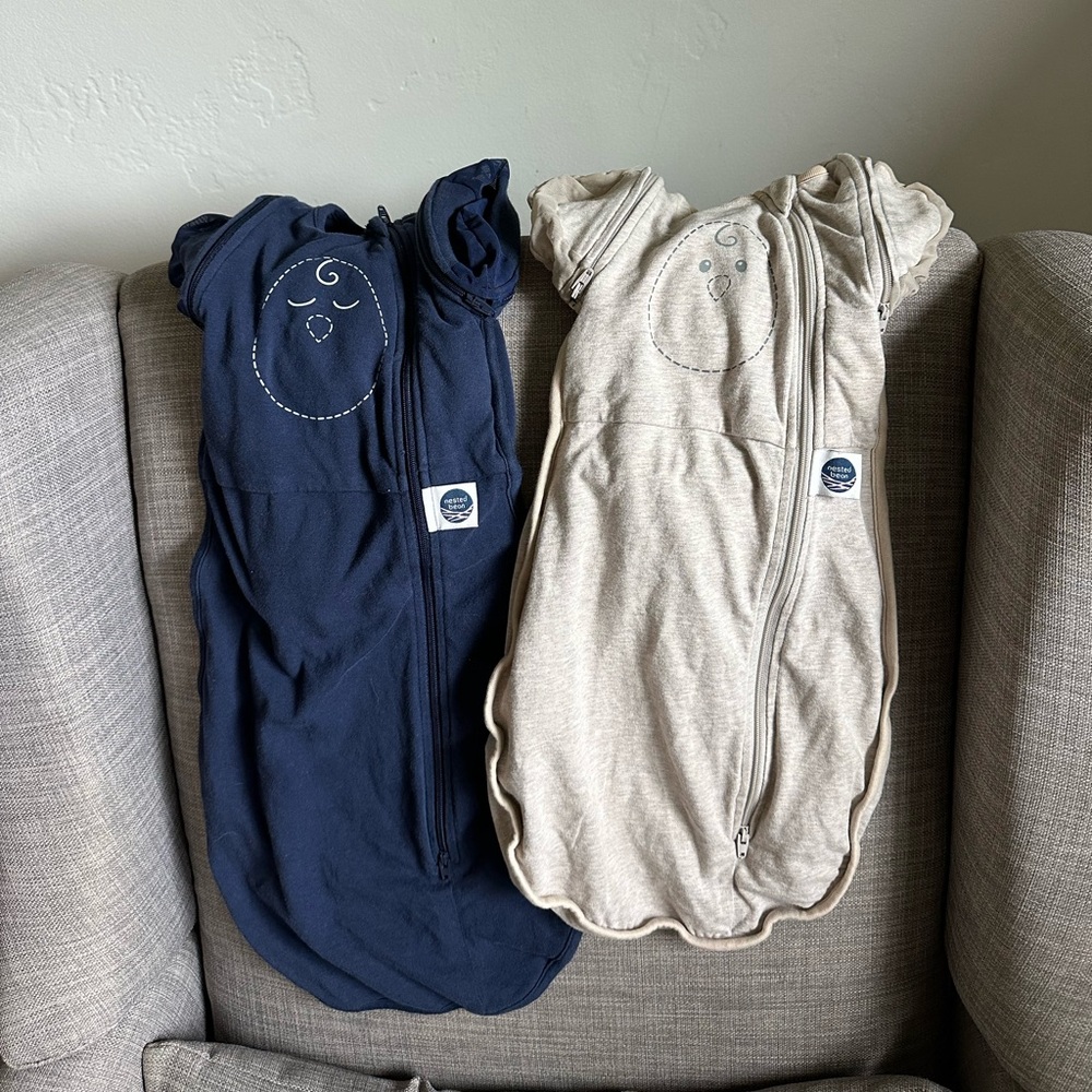 Nested Bean Swaddles bundle - size small and newborn